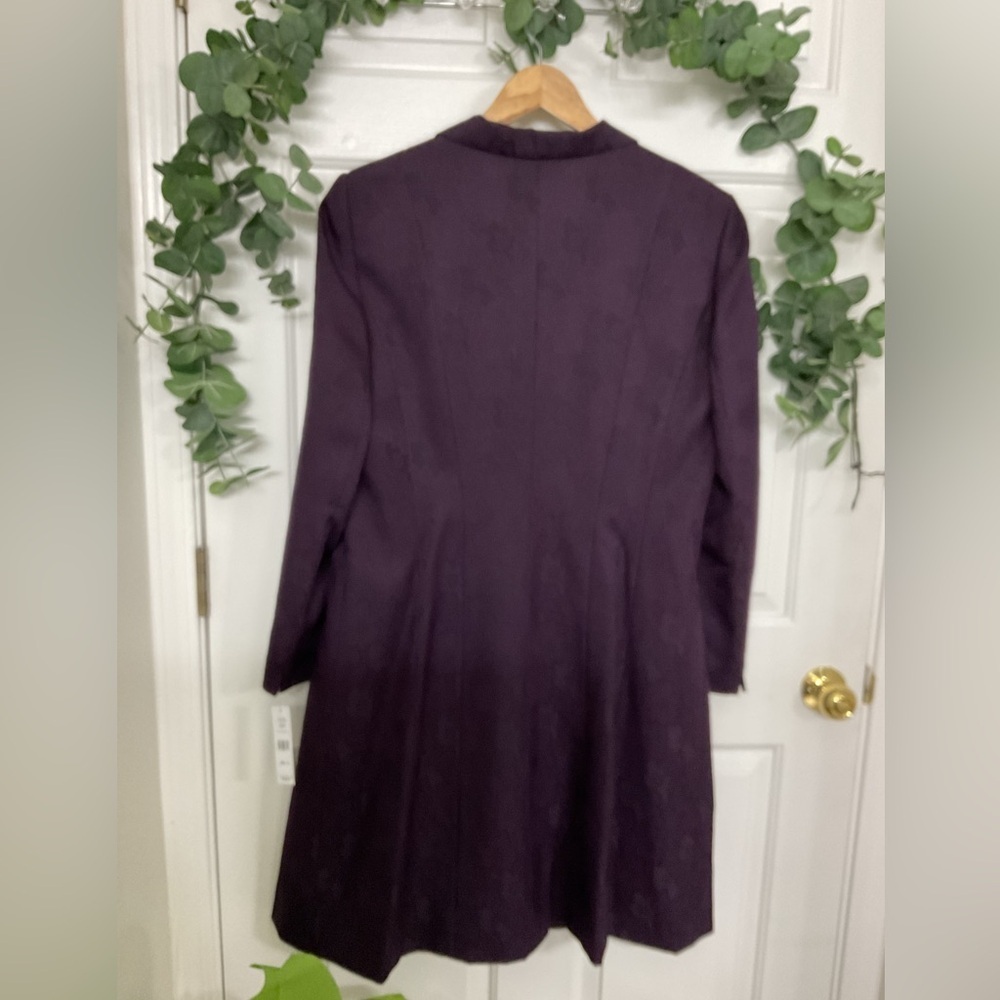 JOHN MEYER. Purple Long Coat with Gold Buttons. 2 PIEZAS SIZE 16 - Picture 12 of 15